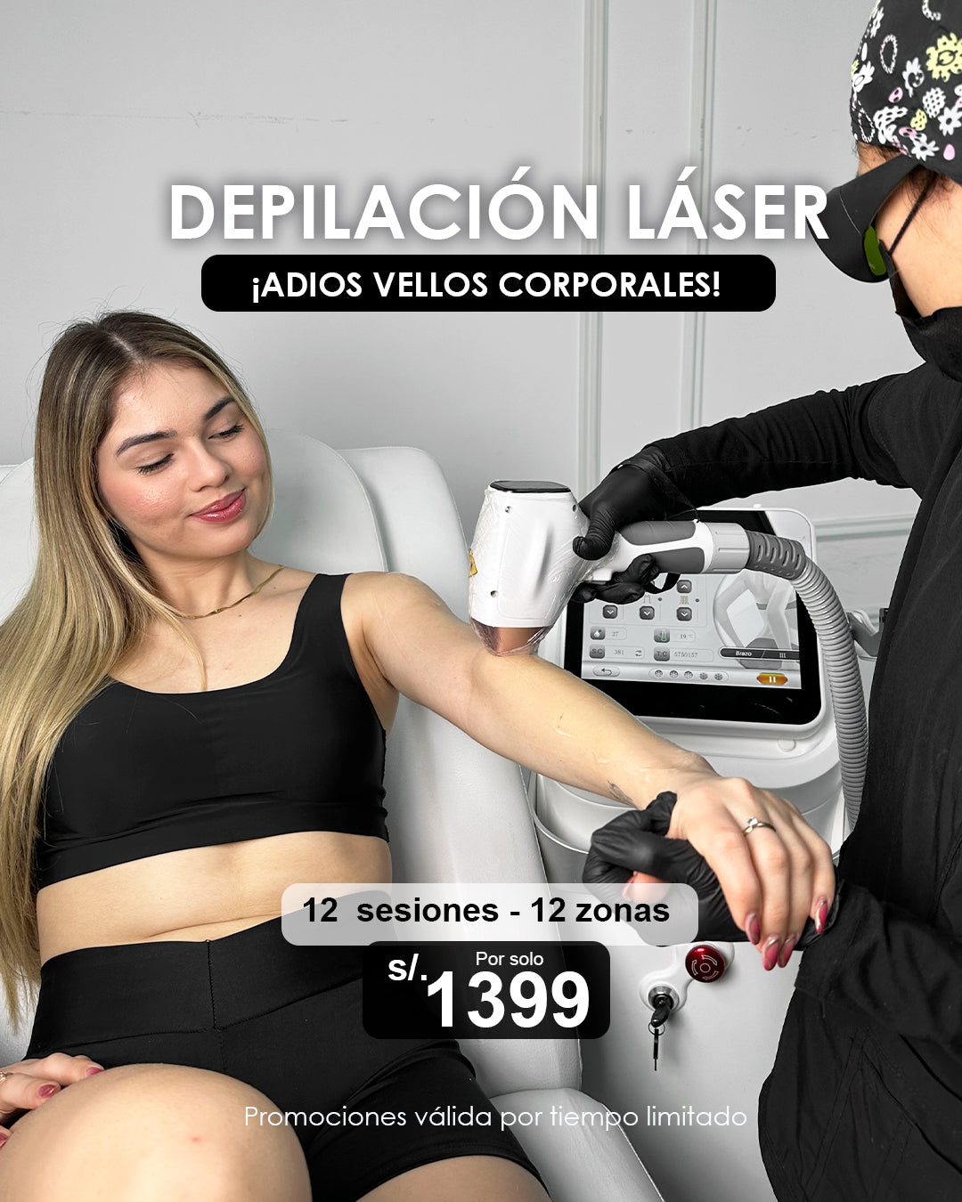 DEPILACION LÁSER PLATINUM 4D 12 SESIONES 12 ZONAS