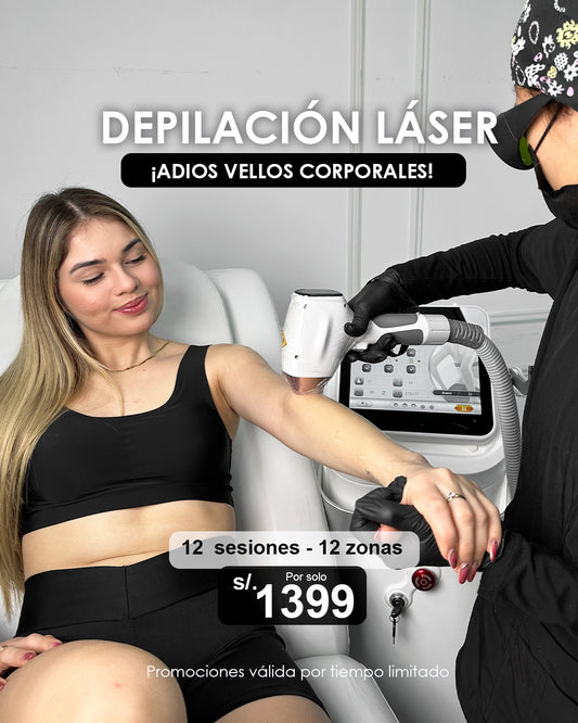 DEPILACION LÁSER PLATINUM 4D 12 SESIONES 12 ZONAS